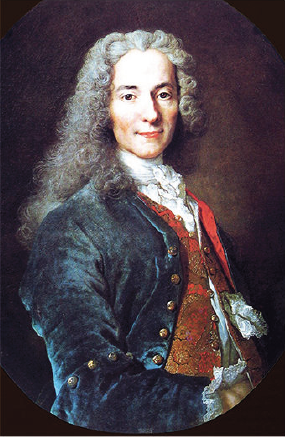 Voltaire, uno dei più grandi illuministi del Settecento.